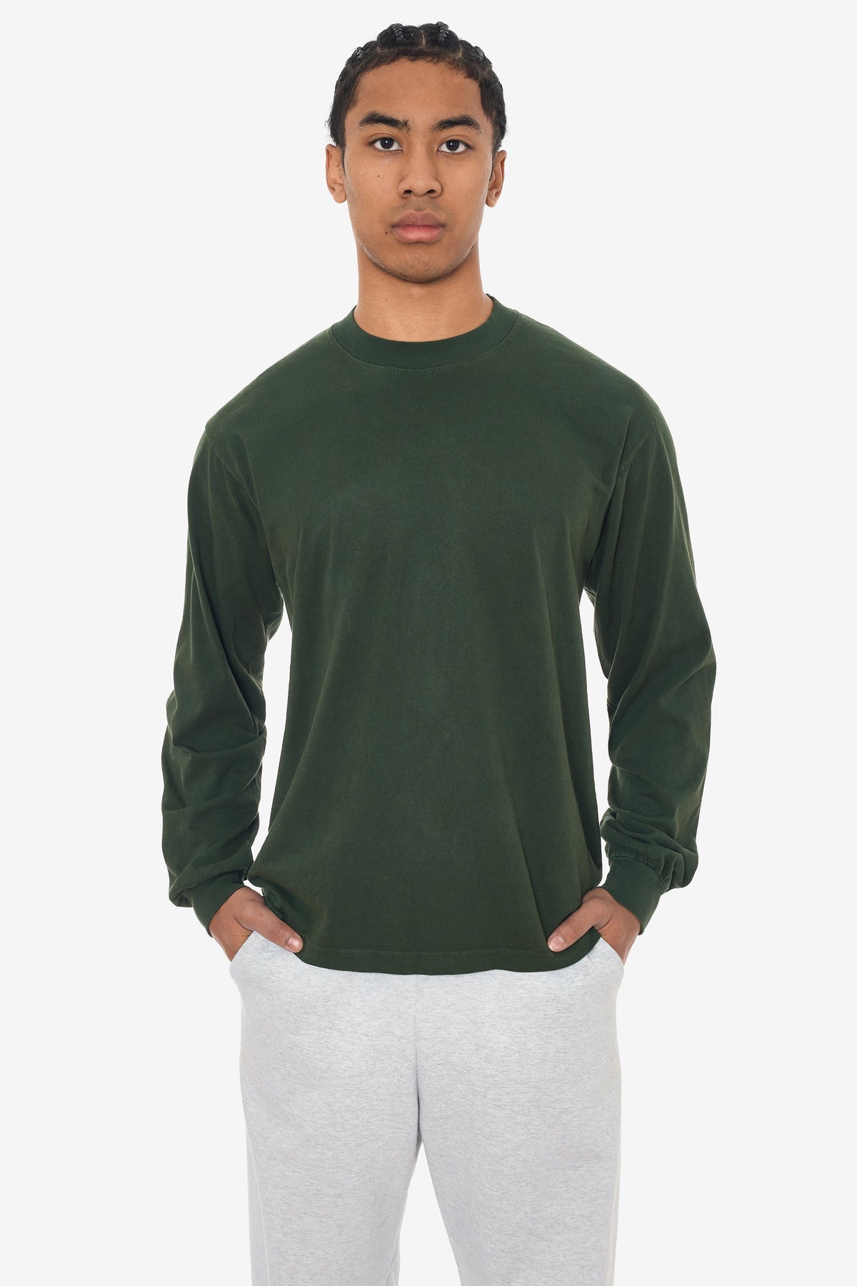 1807GD - 6.5oz Long Sleeve Garment Dye Crew Neck T-Shirt