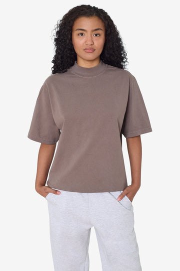 1825GD - Oversized Short Sleeve High Mockneck T-shirt