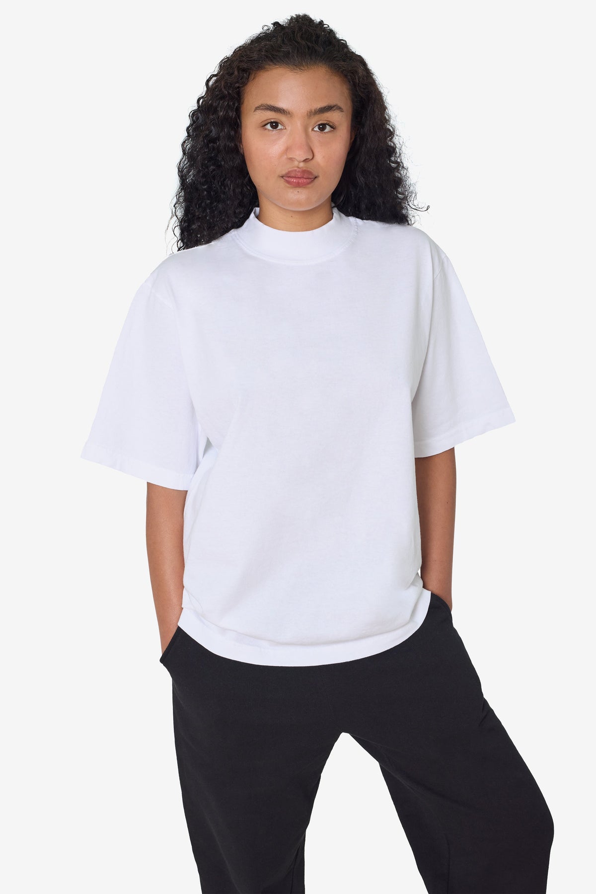 1825GD - Oversized Short Sleeve High Mockneck T-shirt