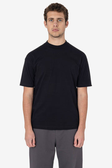 2017MN - 6.0oz Mock Crew Neck Heavy Combed Cotton T-Shirt