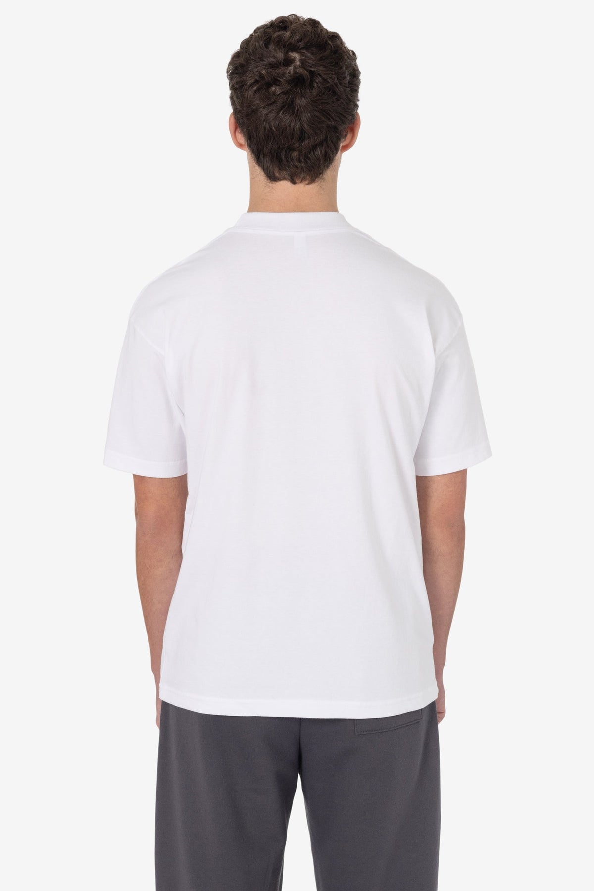 2017MN - 6.0oz Mock Crew Neck Heavy Combed Cotton T-Shirt
