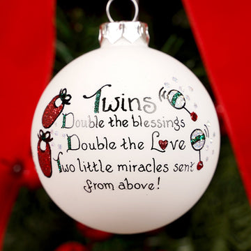 Twins Double the Blessings Ornament