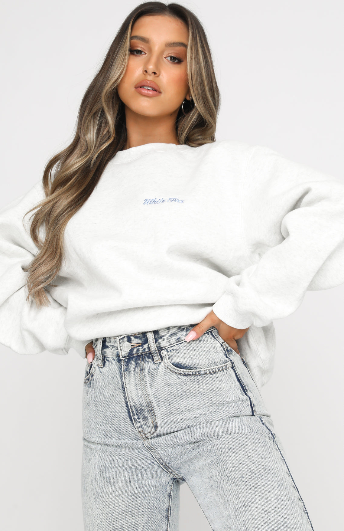 Steal Your Heart Oversized Sweater Grey Marle