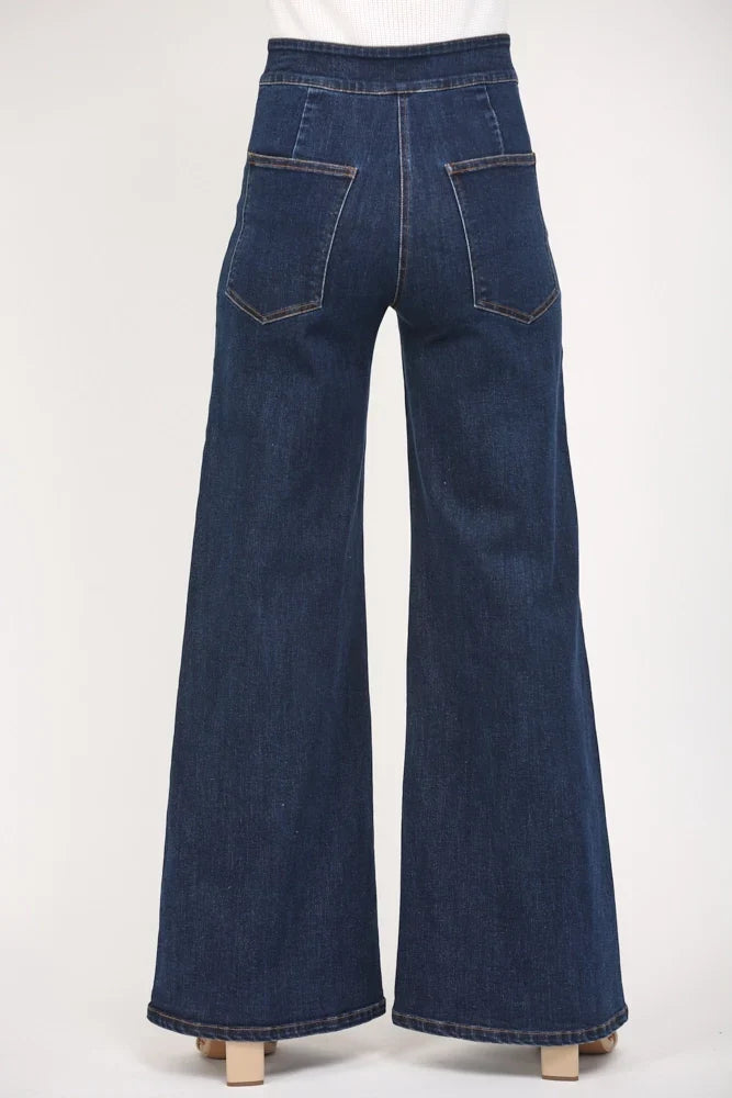 HIGH WAISTED WIDE LEG JEAN