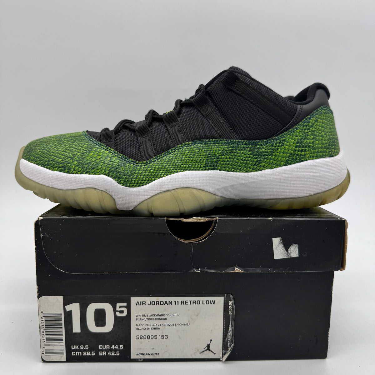 Jordan 11 Low Green Snakeskin