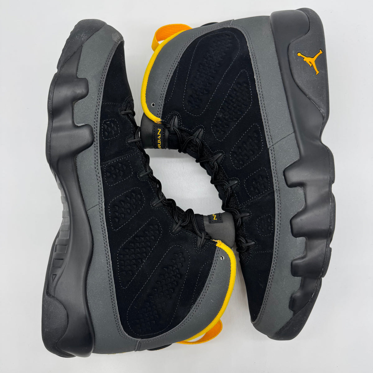 Jordan 9 Dark Charcoal University Gold