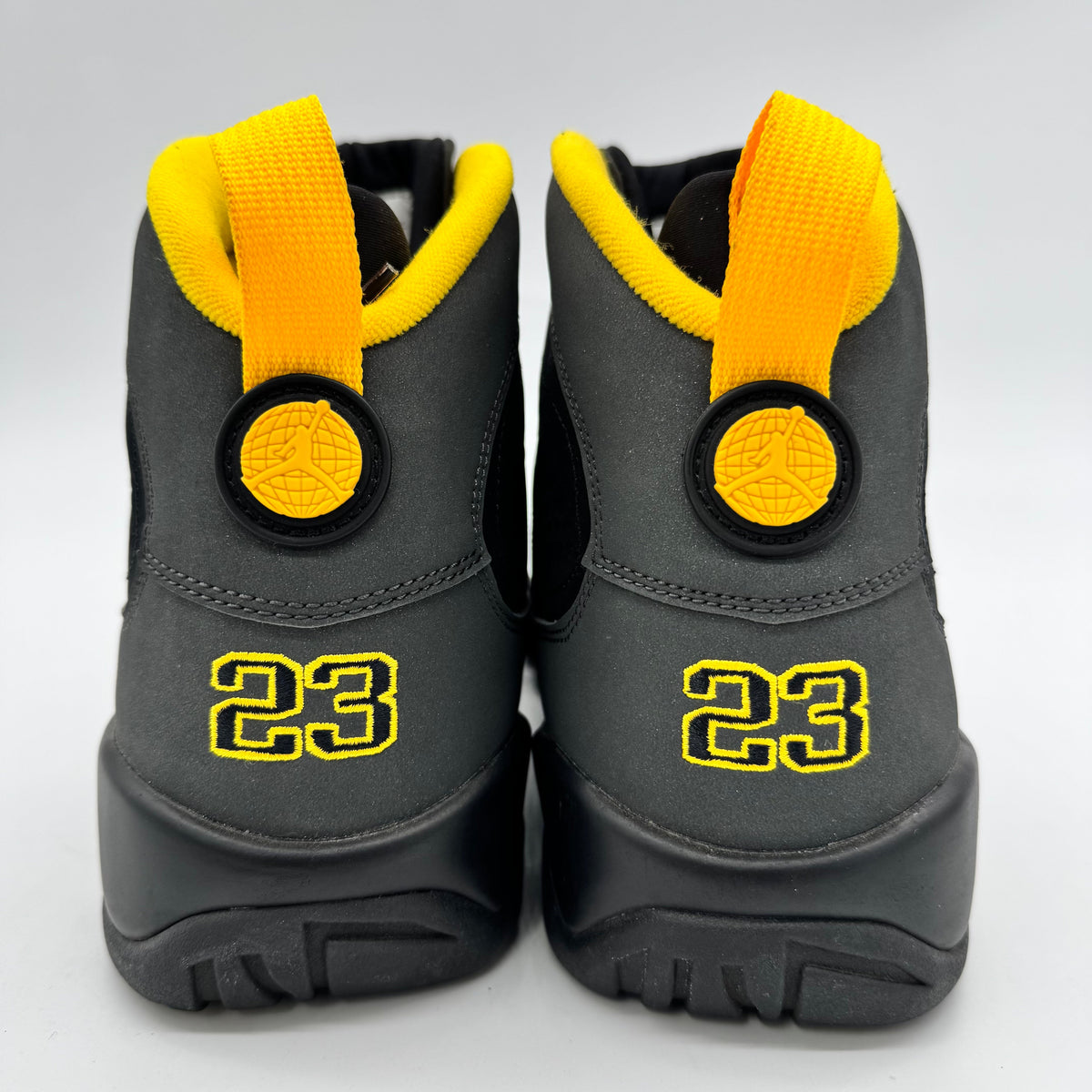 Jordan 9 Dark Charcoal University Gold