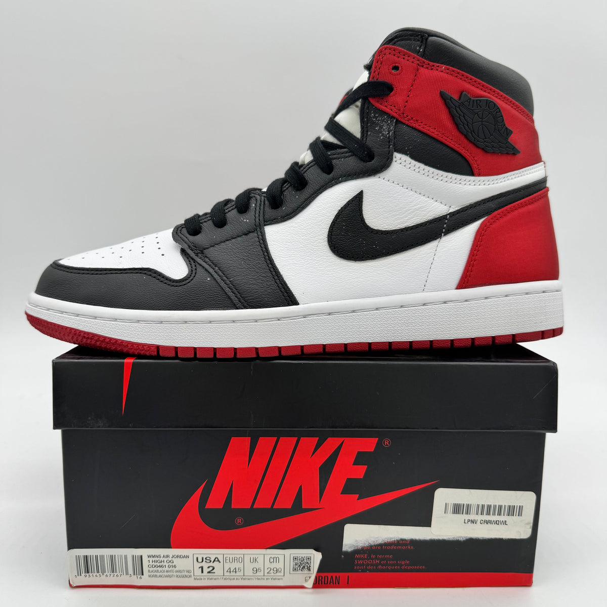 Jordan 1 High Satin Black Toe (Women's)
