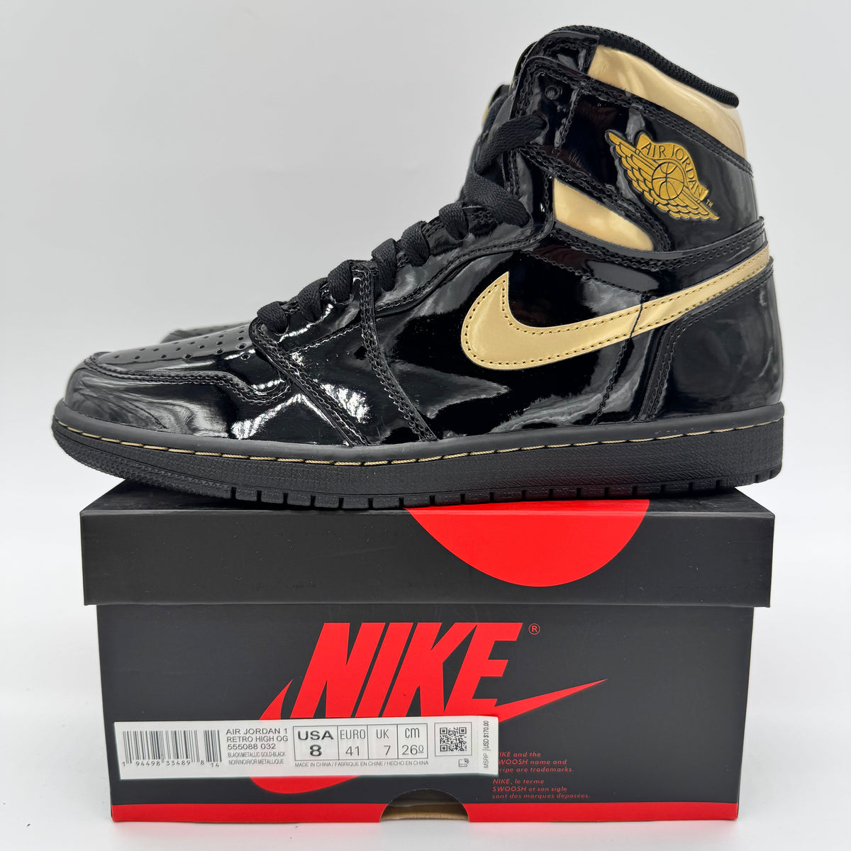 Jordan 1 High Black Metallic Gold