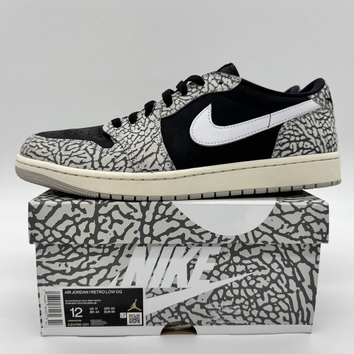 Jordan 1 Low Black Cement