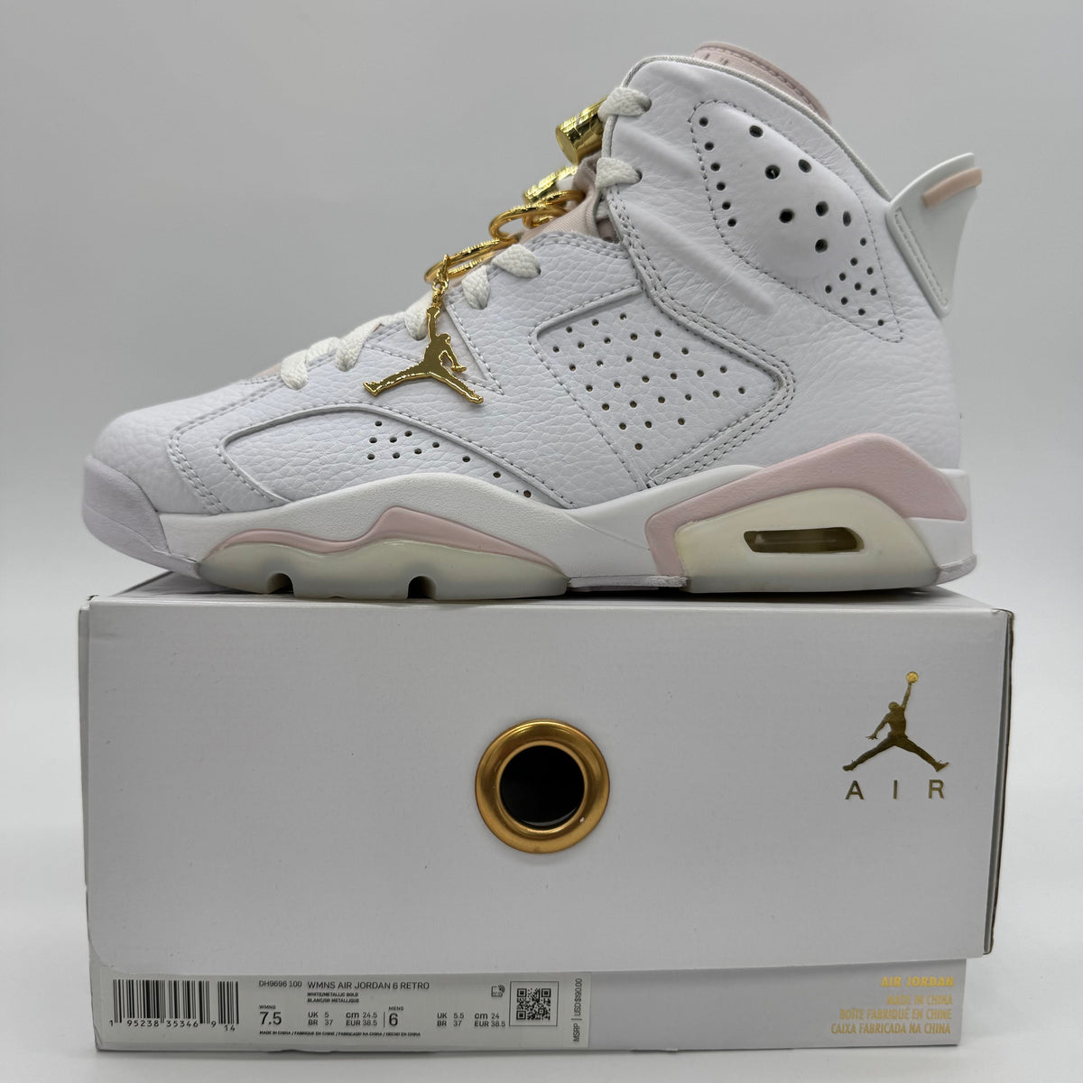 Jordan 6 Gold Hoops (Women's)