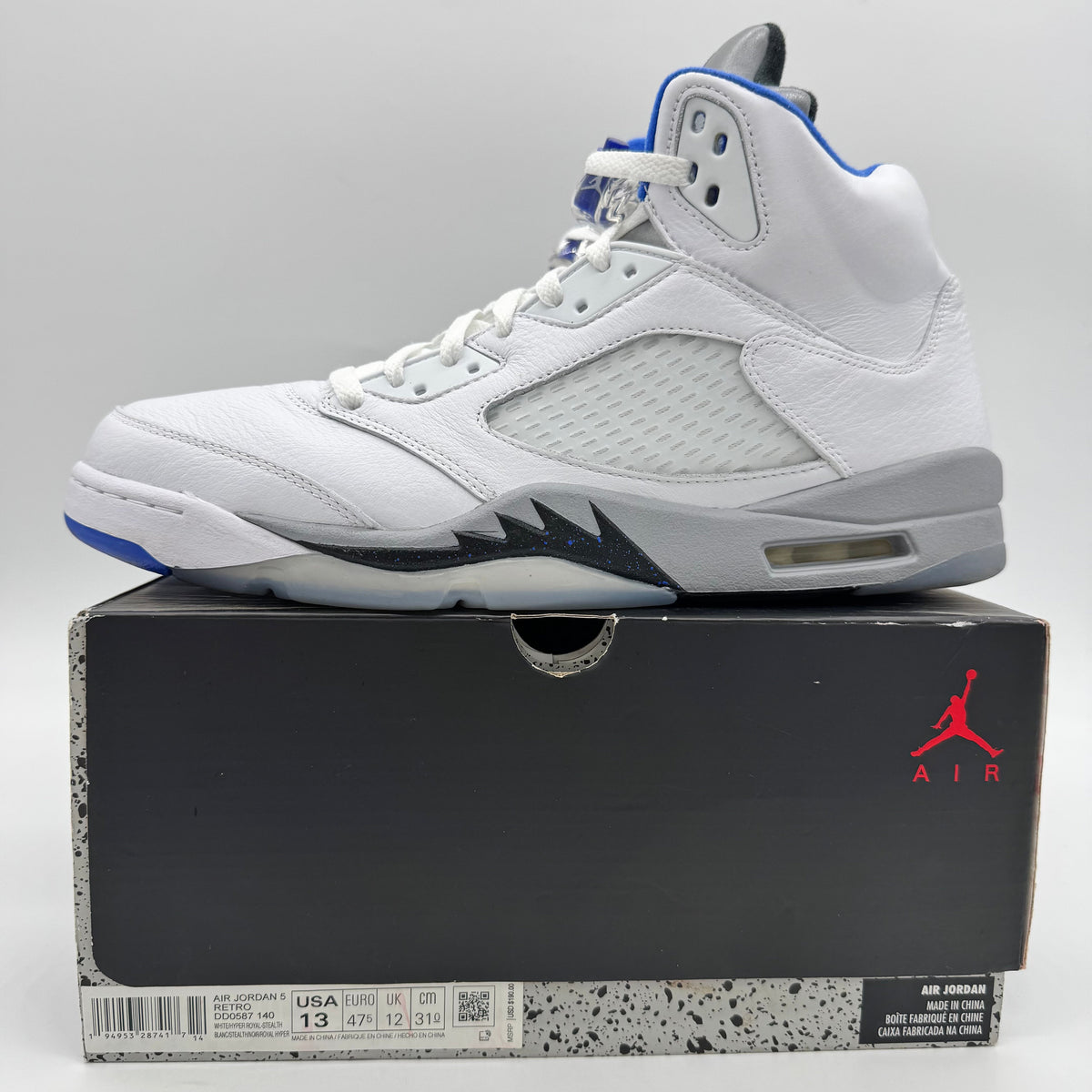 Jordan 5 White Stealth
