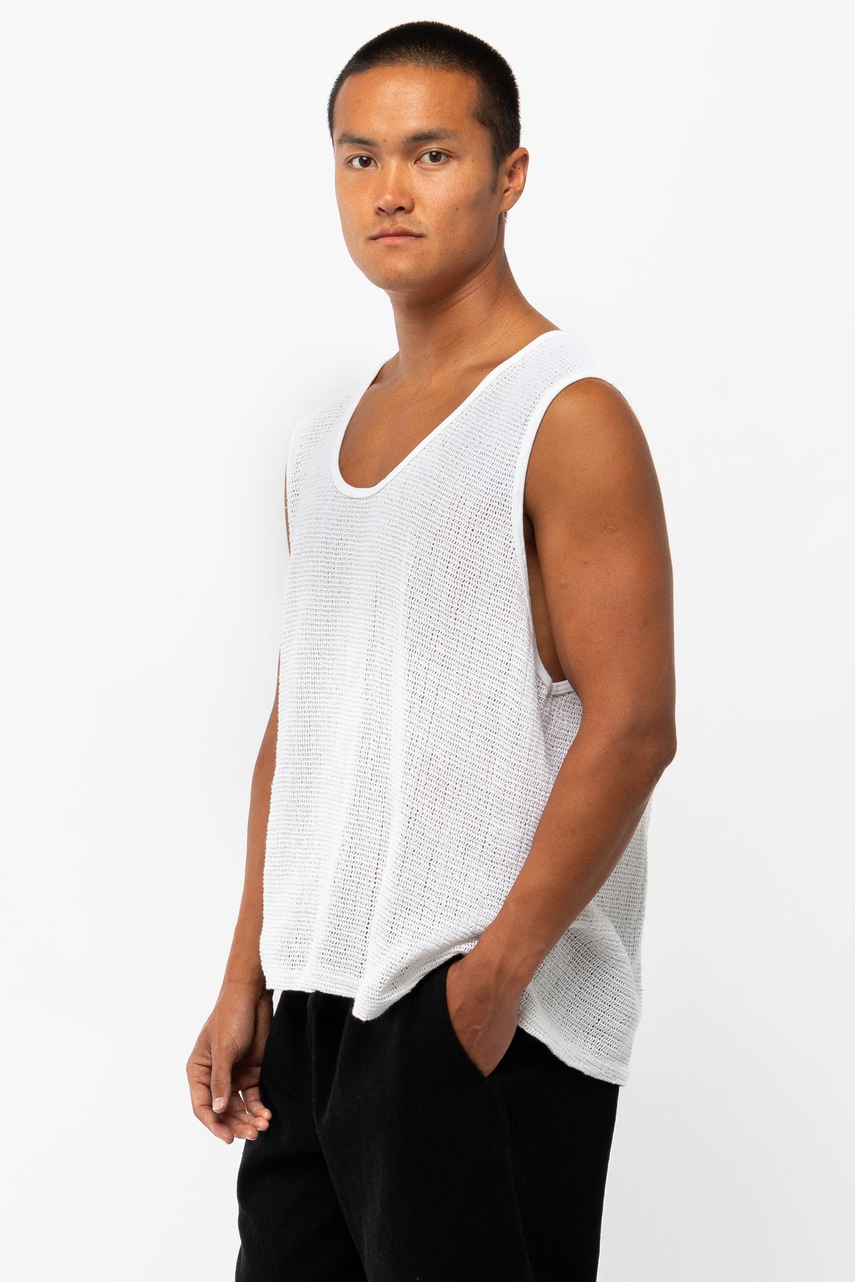 RIN15GD - Unisex Cotton Fishnet Tank Top
