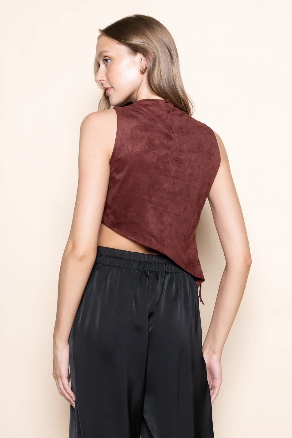 DIAGONAL FRINGE TANK TOP