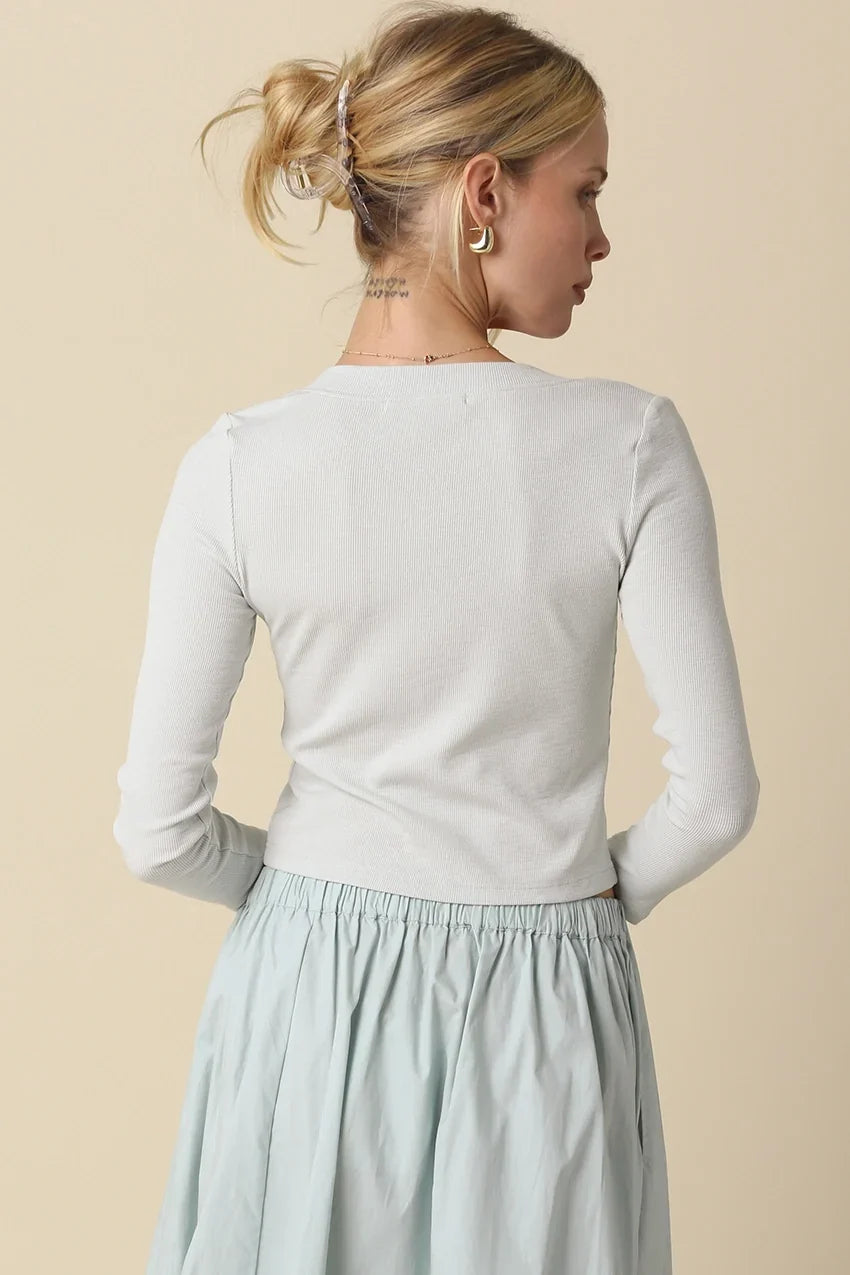 SASHA CROP BUTTON CARDIGAN