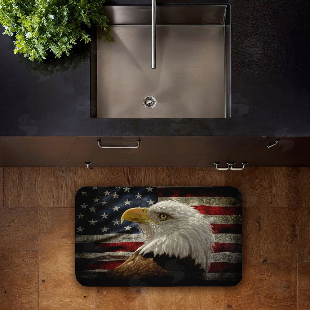 Collin Bogle | Bald Eagle Portrait Anti-Fatigue Mat
